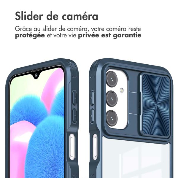 iMoshion Coque arrière Camslider pour Samsung Galaxy A25 - Bleu foncé