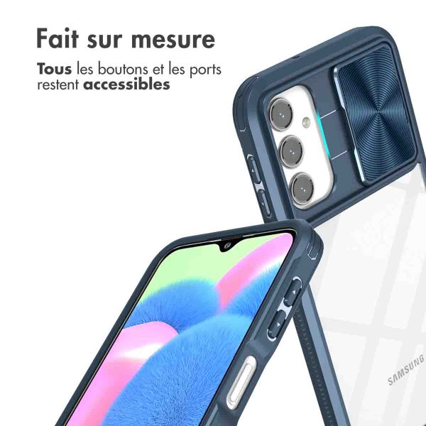 iMoshion Coque arrière Camslider pour Samsung Galaxy A25 - Bleu foncé