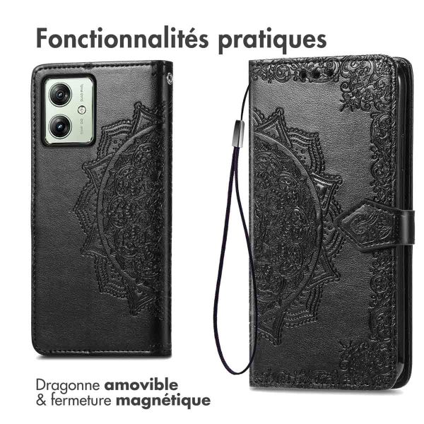 iMoshion Etui de téléphone portefeuille Mandala Motorola Moto G54 - Noir