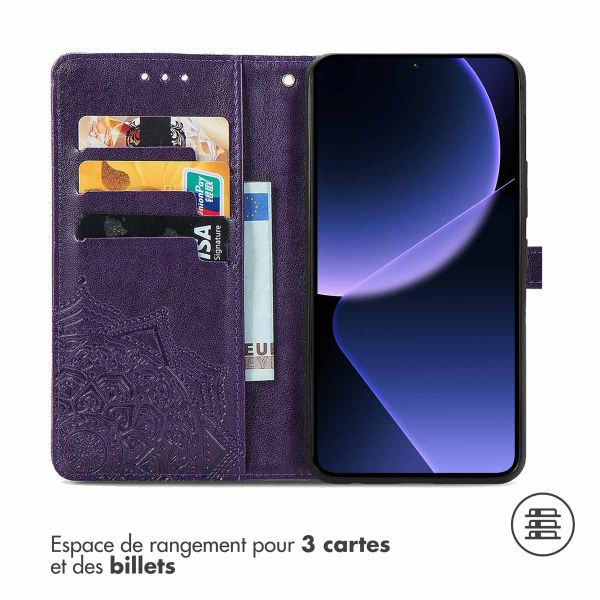 iMoshion Etui de téléphone portefeuille Mandala Xiaomi 13T / 13T Pro - Violet