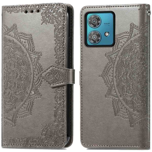 iMoshion Etui de téléphone portefeuille Mandala Motorola Edge 40 Neo - Gris