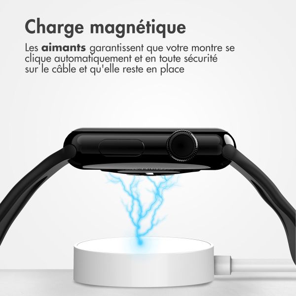 imoshion Câble de chargement Apple Watch USB-C et USB-A - 0,5 mètre - Blanc