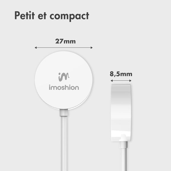 imoshion Câble de chargement Apple Watch USB-C et USB-A - 0,5 mètre - Blanc