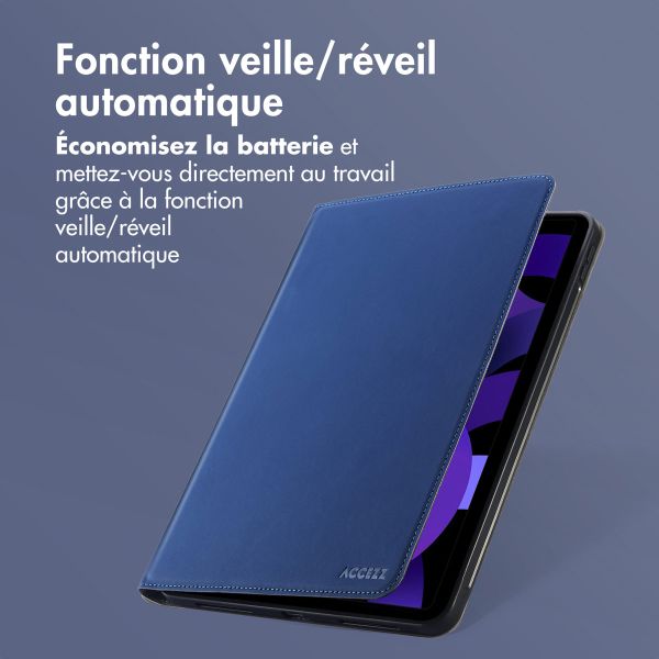 Accezz Housse Classic Tablet Stand iPad Air 11 pouces (2024) M2 / Air 5 (2022) / Air 4 (2020) - Bleu foncé