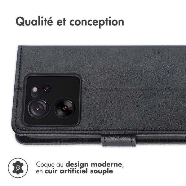 imoshion Étui de téléphone portefeuille Luxe Xiaomi 13T / 13T Pro - Noir