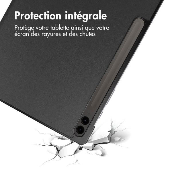 imoshion Coque tablette Trifold Samsung Tab S9 FE Plus / Tab S9 Plus 12.4 pouces - Noir