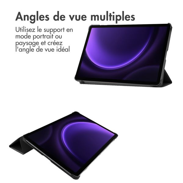 imoshion Coque tablette Trifold Samsung Tab S9 FE 10.9 pouces / Tab S9 11.0 pouces - Noir