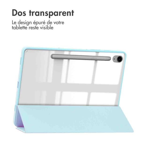 imoshion Coque tablette rigide Trifold iPad Samsung Tab S9 FE 10.9 pouces / Tab S9 11.0 pouces - Bleu clair