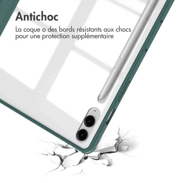 imoshion Coque tablette rigide Trifold Samsung Tab S9 FE Plus / Tab S9 Plus 12.4 pouces - Vert