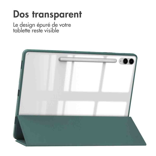 imoshion Coque tablette rigide Trifold Samsung Tab S9 FE Plus / Tab S9 Plus 12.4 pouces - Vert