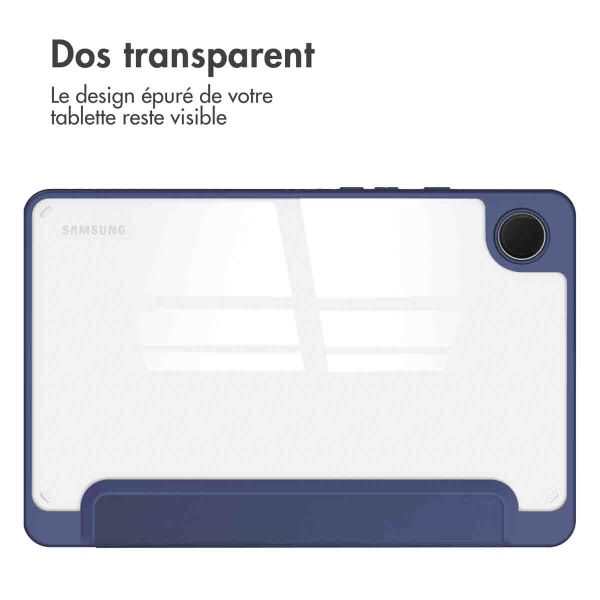 imoshion Coque tablette rigide Trifold iPad Samsung Galaxy Tab A9 8.7 pouces - Bleu foncé