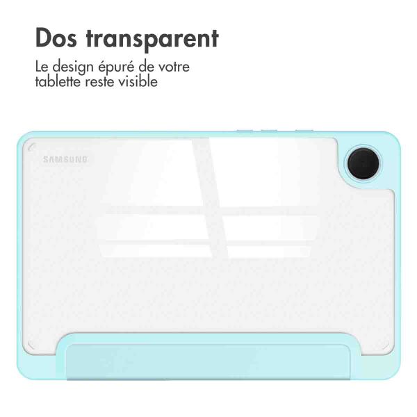 imoshion Coque tablette rigide Trifold iPad Samsung Galaxy Tab A9 8.7 pouces - Bleu clair