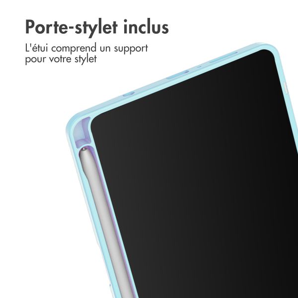 imoshion Coque tablette rigide Trifold iPad Samsung Galaxy Tab A9 8.7 pouces - Bleu clair