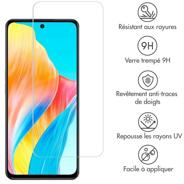 Selencia Protection d'écran en verre trempé Oppo A98 / A79 / A58 - Transparent