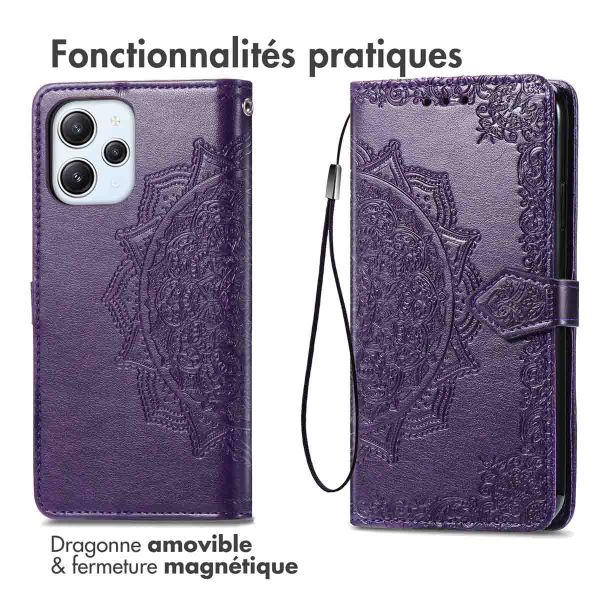 imoshion Etui de téléphone portefeuille Mandala Xiaomi Redmi 12 - Violet 