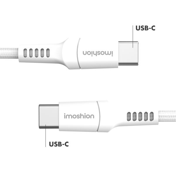 iMoshion Braided USB-C vers câble USB-C - 1,5 mètre - Blanc