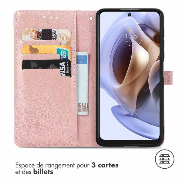 iMoshion Etui de téléphone portefeuille Mandala Motorola Moto G14 - Rose Dorée