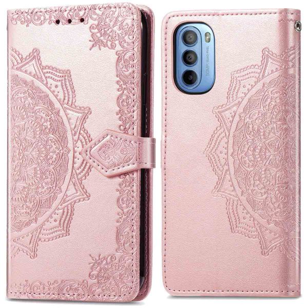 iMoshion Etui de téléphone portefeuille Mandala Motorola Moto G14 - Rose Dorée