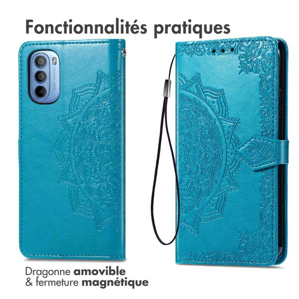 iMoshion Etui de téléphone portefeuille Mandala Motorola Moto G14 - Turquoise