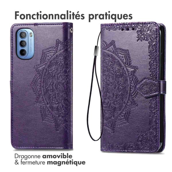 imoshion Etui de téléphone portefeuille Mandala Motorola Moto G14 - Violet