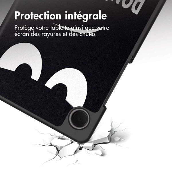 imoshion Coque tablette Design Samsung Galaxy Tab A9 8.7 pouces - Don't touch