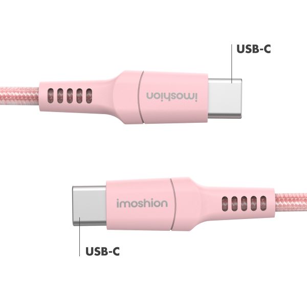 iMoshion Braided USB-C vers câble USB-C - 1 mètre - Rose