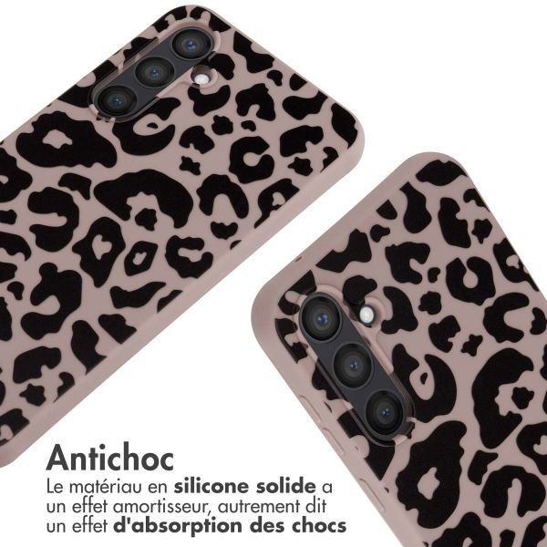 iMoshion Coque design en silicone avec cordon Samsung Galaxy S23 FE - Animal Pink