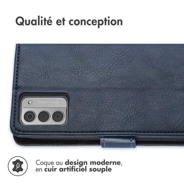 imoshion Étui de téléphone portefeuille Luxe Nokia G42 - Blue foncé