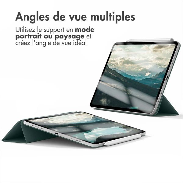 imoshion Magnetic etui de téléphone portefeuille iPad Pro 12.9 (2020/2021/2022) - Vert foncé