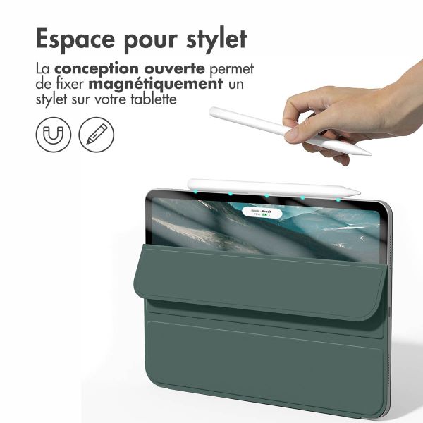 imoshion Magnetic etui de téléphone portefeuille iPad Pro 12.9 (2020/2021/2022) - Vert foncé