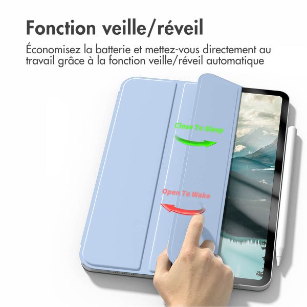 iMoshion Magnetic etui de téléphone portefeuille iPad Pro 12.9 (2020 -2022) - Bleu clair