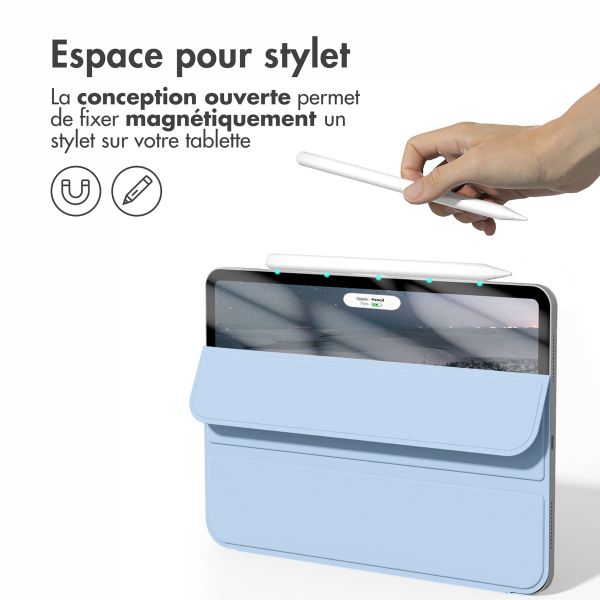 iMoshion Magnetic etui de téléphone portefeuille iPad Pro 12.9 (2020 -2022) - Bleu clair