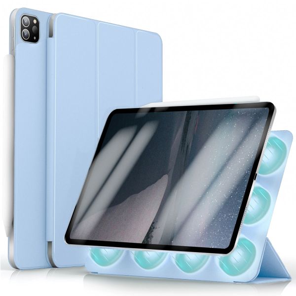 iMoshion Magnetic etui de téléphone portefeuille iPad Pro 12.9 (2020 -2022) - Bleu clair