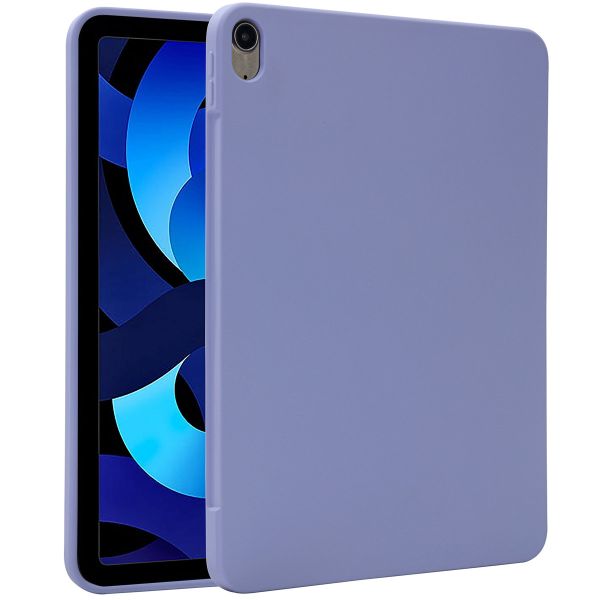 Accezz Coque Liquid Silicone avec porte-stylet iPad Air 11 pouces (2024) M2 / Air 5 (2022) / Air 4 (2020) - Lila