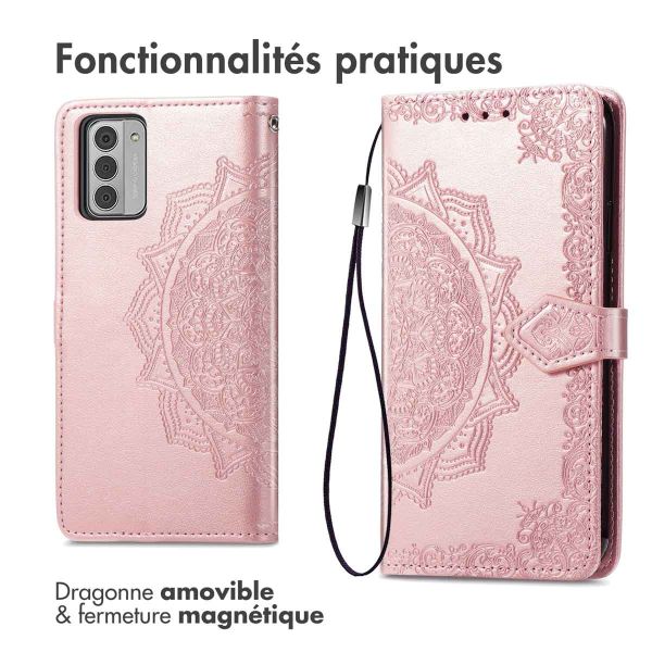 iMoshion Etui de téléphone portefeuille Mandala Nokia G42 - Rose Dorée