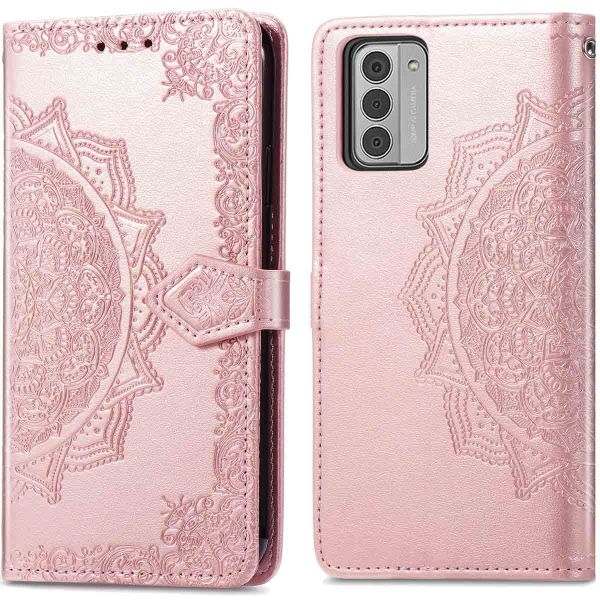 imoshion Etui de téléphone portefeuille Mandala Nokia G42 - Rose Dorée