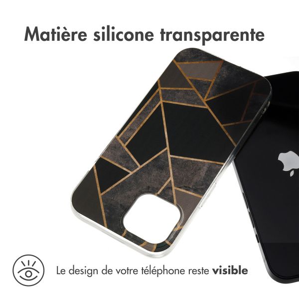 iMoshion Coque Design iPhone 15 - Black Graphic