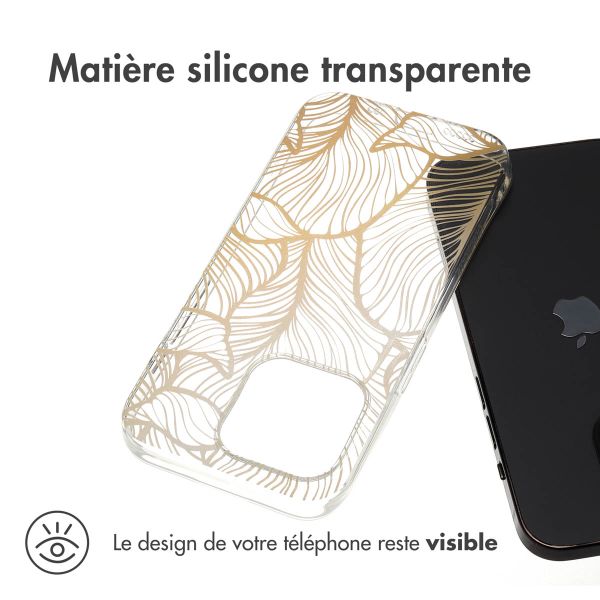 iMoshion Coque Design iPhone 15 Pro - Golden Leaves