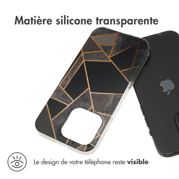 iMoshion Coque Design iPhone 15 Pro - Black Graphic