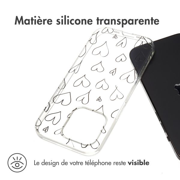 iMoshion Coque Design iPhone 15 Pro - Hearts