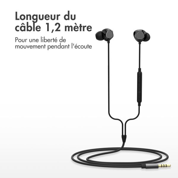 imoshion ﻿Ecouteurs in-ear - Ecouteurs filaires - Avec connexion AUX / prise jack 3,5 mm - Noir