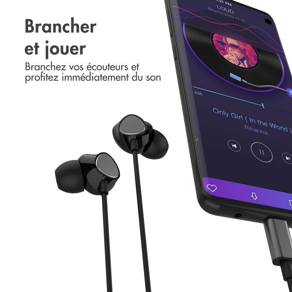 imoshion ﻿Ecouteurs in-ear - Ecouteurs filaires - Avec connexion USB-C - Noir