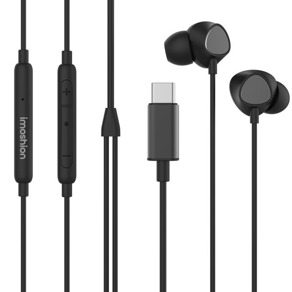 imoshion ﻿Ecouteurs in-ear - Ecouteurs filaires - Avec connexion USB-C - Noir