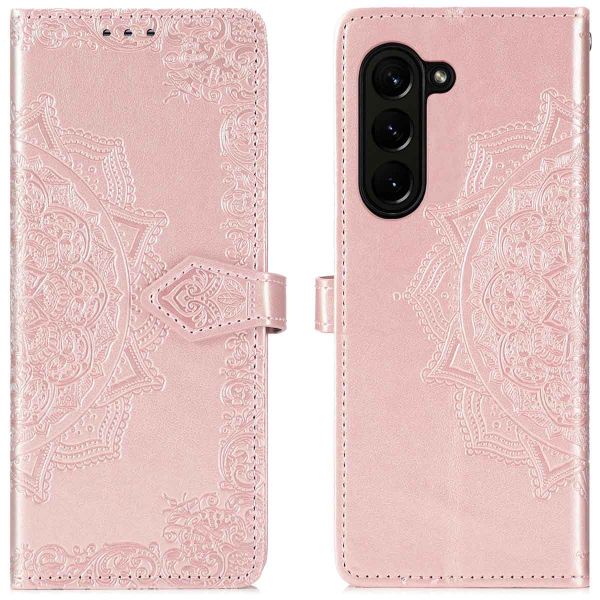 iMoshion Etui de téléphone portefeuille Mandala Samsung Galaxy Z Fold 5 - Rose Dorée