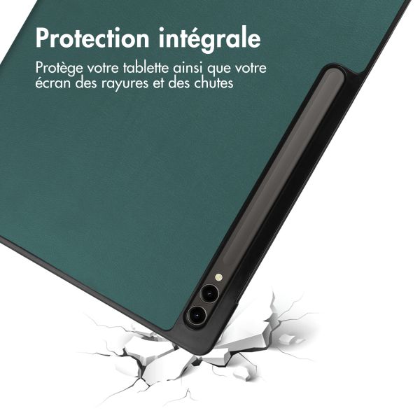 imoshion Coque tablette Trifold Samsung Galaxy Tab S9 Ultra 14.6 pouces - Vert foncé