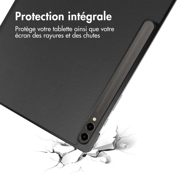 imoshion Coque tablette Trifold Samsung Galaxy Tab S9 Plus 12.4 pouces - Noir