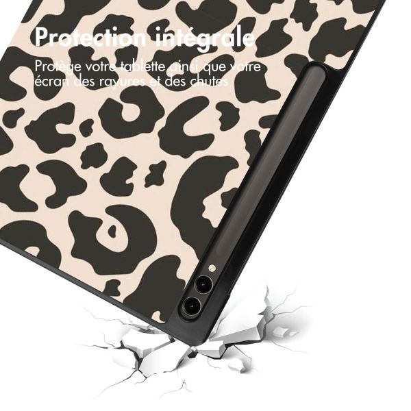 imoshion Coque tablette Design Trifold Samsung Galaxy Tab S9 Ultra - Leopard