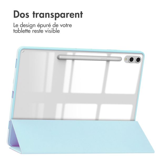 imoshion Coque tablette rigide Trifold Samsung Galaxy Tab S9 Plus 12.4 pouces - Bleu clair