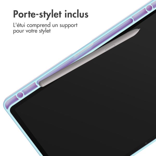 imoshion Coque tablette rigide Trifold Samsung Galaxy Tab S9 Plus 12.4 pouces - Bleu clair