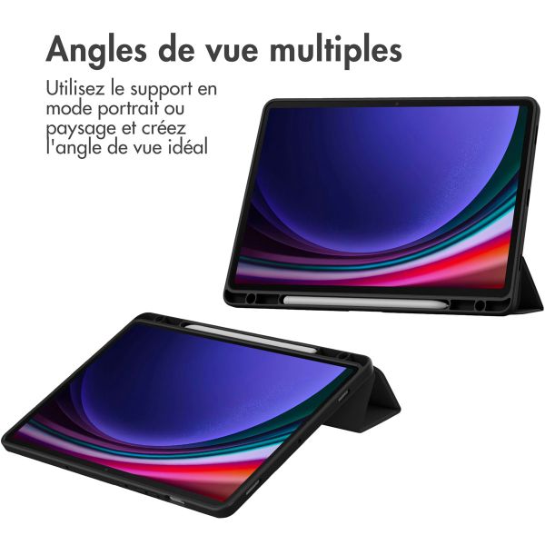 imoshion Coque tablette rigide Trifold Samsung Galaxy Tab S9 11.0 pouces - Noir